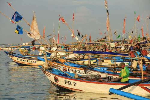 Jejeran perahu nelayan Ujung Genteng